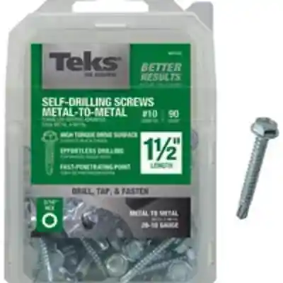 TEKS 10X1-1/2 METAL SCREW DRILL POINT 90CT (21332) - Arlington Coal & Lumber