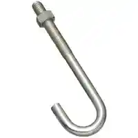 Main 1 - 232959 J BOLT 3/8X5 ZINC BOLT J-HOOK 3/8X5IN ZINC - Arlington Coal & Lumber