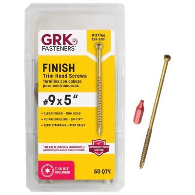 GRK #9 X 5" FIN/TRIM SCREW (50 PCS) T-15 (#117766) - Arlington Coal & Lumber
