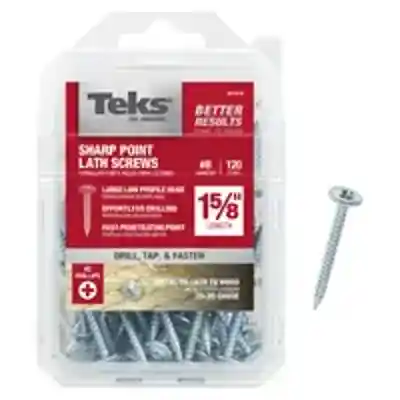 TEKS 8X1-5/8 LATH SCREW SHARP POINT 120CT (21516) - Arlington Coal & Lumber