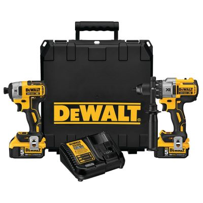 Main 2 - DEWALT 20V MAX BRUSHLESS HAMMER DRILL & IMPACT DRIVER COMBO KIT (DCK299P2) - Arlington Coal & Lumber
