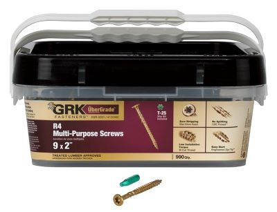 GRK #9 X 2" R4 MULTI PURPOSE SCREW (990 PCS) XL BUCKET T-25 (#120990) - Arlington Coal & Lumber