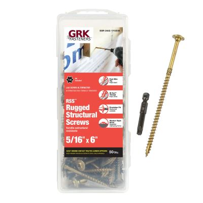 GRK 5/16" X 6" RSS STRUCTURAL SCREW (50 PCS) T-30 (#12235) - Arlington Coal & Lumber