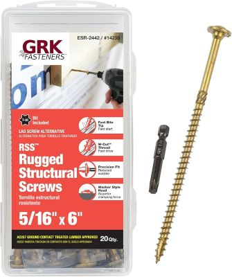 GRK 5/16" X 6" RSS STRUCTURAL SCREW (20 PCS) T-30 (#14235) - Arlington Coal & Lumber