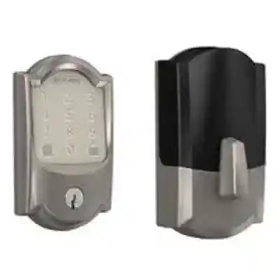 SCHLAGE BE489CAM619 ENCODE DEADBOLT WIFI SATIN NICKEL - Arlington Coal & Lumber