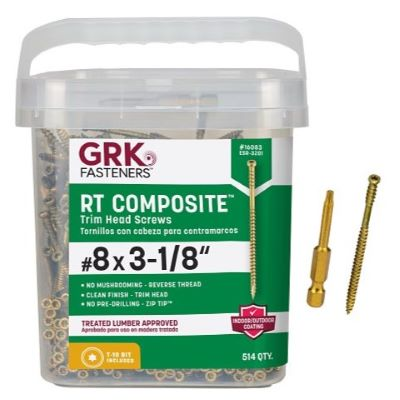 GRK #8 X 3-1/8" RT COMPOSITE SCREW (514 PCS) T-10 (16083) - Arlington Coal & Lumber