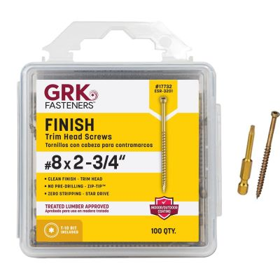 GRK #8 X 2-3/4" FIN/TRIM SCREW (100 PCS) T-10 (#17732) - Arlington Coal & Lumber