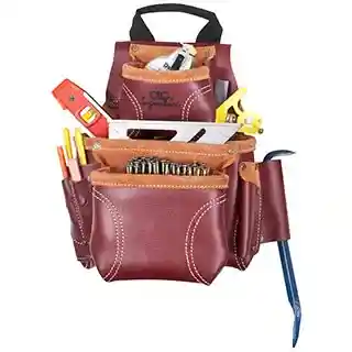 Main 2 - CLC 8 POCKET "SIGNATURE ELITE" PRO FRAMER LEATHER NAIL & TOOL BAG  - Arlington Coal & Lumber