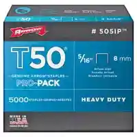 Main 1 - ARROW 5/16" T50 STAPLE PRO PACK 5000 CT (#505IP) - Arlington Coal & Lumber