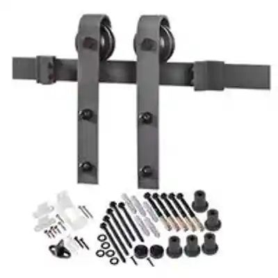 DOOR BARN HDWR KIT MATTE BLACK - Arlington Coal & Lumber