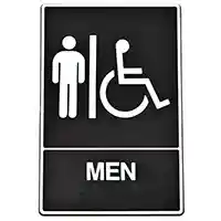 Main 2 - SIGN BRAILLE MEN HANDCAP 6X9IN - Arlington Coal & Lumber