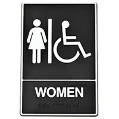 SIGN BRAILLE WMN HANDCAP 6X9IN - Arlington Coal & Lumber