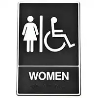 Main 2 - SIGN BRAILLE WMN HANDCAP 6X9IN - Arlington Coal & Lumber
