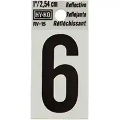 NUMBER HOUSE 6 1IN REFL BLK - Arlington Coal & Lumber