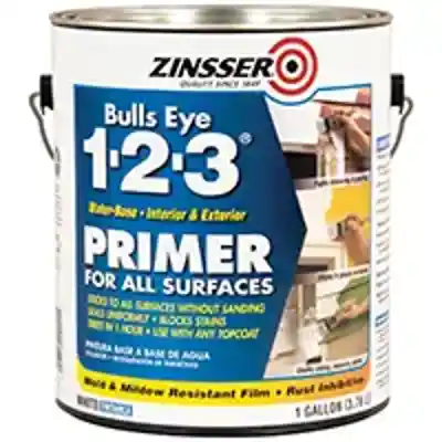 ZINSSER GAL BULLS-EYE 1-2-3 PRIMER/SEALER WATER BASE INT/EXT (BLUE) - Arlington Coal & Lumber