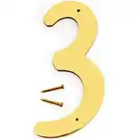 Main 1 - BR-40/3 BRASS #3 HOUSE NUMBER 4IN - Arlington Coal & Lumber