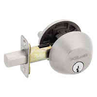 Main 1 - SCHLAGE B60N619 SINGLE CYLINDER DEADBOLT SATIN NICKEL ** BOXED ** - Arlington Coal & Lumber