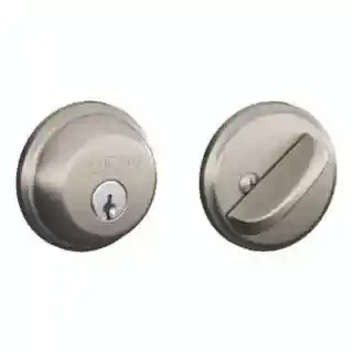 Main 2 - SCHLAGE B60N619 SINGLE CYLINDER DEADBOLT SATIN NICKEL ** BOXED ** - Arlington Coal & Lumber