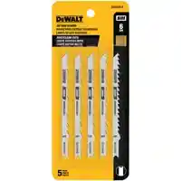 Main 1 - DW3703-5 JIG BLADE 4" 6TPI 5PK 4IN 6TPI JIGSAW BLADE 5PK - Arlington Coal & Lumber