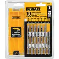 Main 1 - DW3741C 10PC JIG SAW BLADE SET T-SHANK JIG SAW BLADE SET W/C - Arlington Coal & Lumber