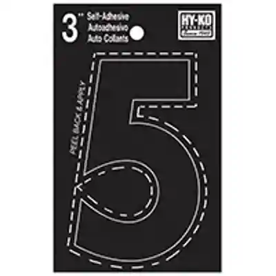 NUMBER HOUSE 5 3IN  VINYL BLK - Arlington Coal & Lumber