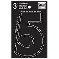 Main 1 - NUMBER HOUSE 5 3IN  VINYL BLK - Arlington Coal & Lumber