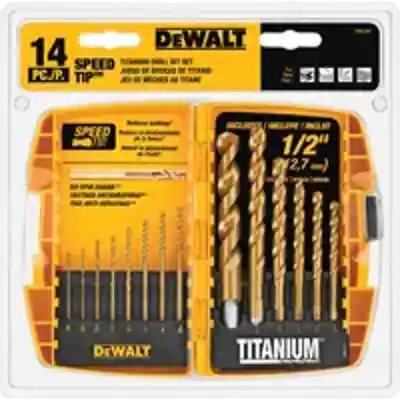 DW1341 14PC DRILL BIT SET TITANIUM SPEED TIP BIT SET - Arlington Coal & Lumber