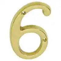 Main 1 - SC2-3066-605 #6 HOUSE NUMBR 4" SLD BRASS - Arlington Coal & Lumber