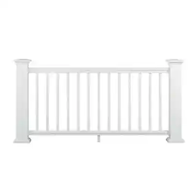 6 FT TIMBERTECH UNIVERSAL RAIL KIT MATTE WHITE (1 BOTTOM RAIL, 2 SUPPORT RAILS, HARDWARE, FOOTBLOCKS, 13 BALUSTERS) - Arlington Coal & Lumber