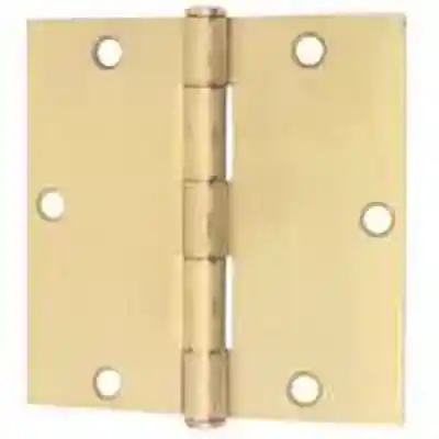 HINGE DOOR SQ CNR3.5IN SAT BRS - Arlington Coal & Lumber