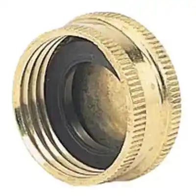 BRASS HOSE CAPS W/WASHER PK2 - Arlington Coal & Lumber