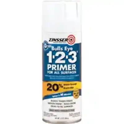 ZINSSER 13 OZ. SPRAY BULLS-EYE 1-2-3 PRIMER/SEALER WATER BASE INT/EXT (BLUE) - Arlington Coal & Lumber