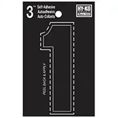 NUMBER HOUSE 1 3IN  VINYL BLK - Arlington Coal & Lumber